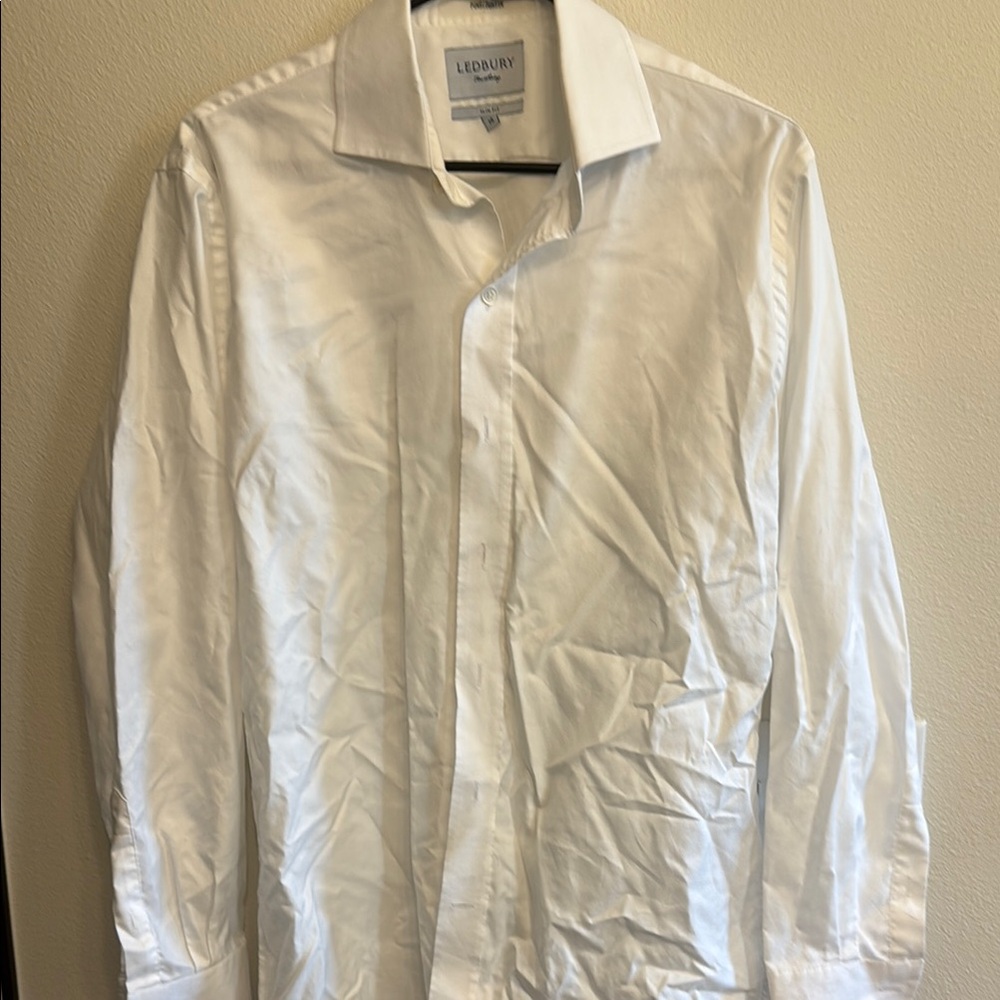 Ledbury Classic White Dress Shirt for Men
